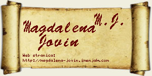 Magdalena Jovin vizit kartica